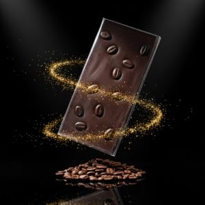 Tableta de Chocolate Negro 70% Cacao con Granos de Café Crujiente