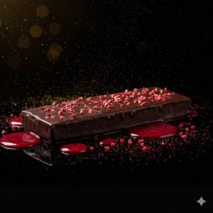 Turrón Artesano de Frambuesa con Base de Mantequilla y Nata Fresca