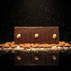 Turrón Artesano de Praliné y Chocolate con Leche Sin Azúcar